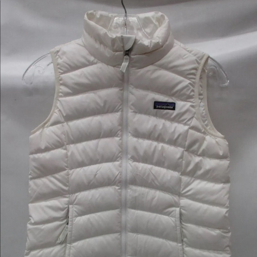 White Patagonia Down Puffer Vest. Size Large